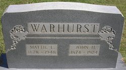 Mattie L <I>Watson</I> Warhurst 