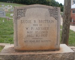 Susan Betty “Sudie” <I>Brittain</I> Absher 