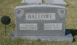 Alpha Edna “Ballew” <I>Miles</I> Ballowe 