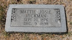 Mattie Josie <I>Boyd</I> Hickman 