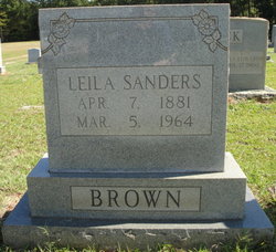 Leila Mary Ann <I>Sanders</I> Brown 