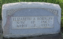 Elizabeth Ann <I>Jewkes</I> Rowbury 