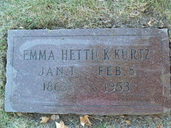 Emma <I>Hettick</I> Kurtz 
