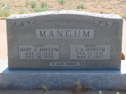 Mary Augusta <I>Bertrand</I> Mangum 