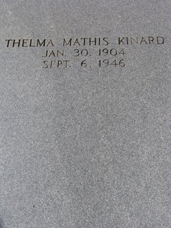 Thelma <I>Mathis</I> Kinard 