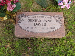 Geneva Jane “Corky” <I>Marrs</I> Davis 