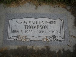 Verda Matilda <I>Boren</I> Thompson 