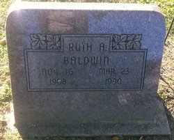 Ruthie Amanda <I>Gustin</I> Baldwin 