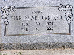 Fern D <I>Reeves</I> Cantrell 