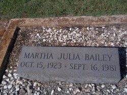 Martha Julia Bailey 