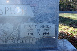 Bessie <I>Nicks</I> Hudspeth 
