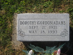 Dorothy Marie <I>Gordon</I> Adams 