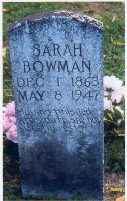 Sarah Chambers <I>Gabbard</I> Bowman 