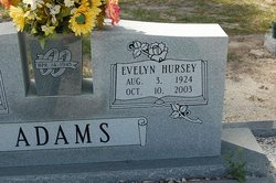 Evelyn <I>Hursey</I> Adams 