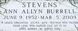 Ann Allyn <I>Burrell</I> Stevens 