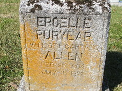 Ercelle Margaret <I>Puryear</I> Allen 