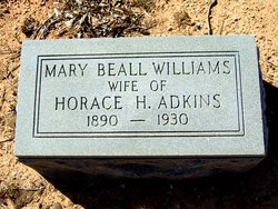 Mary Beall <I>Williams</I> Adkins 