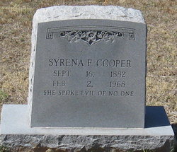 Syrena Frances <I>Whiteley</I> Cooper 