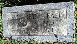 Elizabeth L “Lizzie” East 