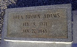 Lula J. <I>Brown</I> Adams 