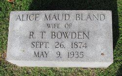 Alice Maud <I>Bland</I> Bowden 
