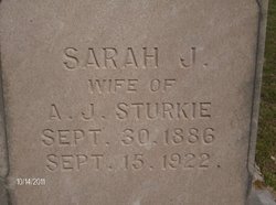 Sarah J <I>Gantt</I> Sturkie 