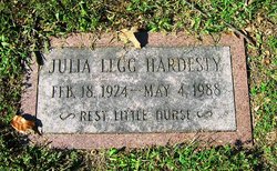 Julia M <I>Legg</I> Hardesty 