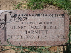 Henry “Mae” <I>Burkes</I> Barnett 