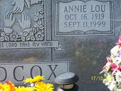 Annie Lou <I>Oliver</I> Adcox 