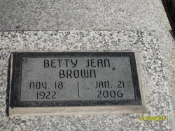 Betty Jean <I>Lehrack</I> Brown 
