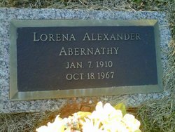 Lorena <I>Alexander</I> Abernathy 