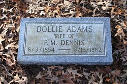 Rebecca Belotha “Dollie” <I>Adams</I> Dennis 