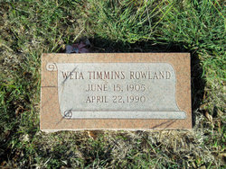 Weta <I>Timmins</I> Rowland 