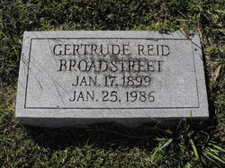Gertrude <I>Reid</I> Broadstreet 