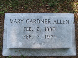 Mary <I>Gardner</I> Allen 