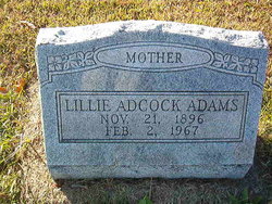 Lillie <I>White</I> Adcock Adams 