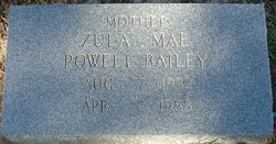 Zula Mae <I>Powell</I> Bailey 