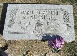 Mable Elizabeth <I>Otto</I> Mendenhall 