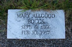 Mary Jane <I>Allgood</I> Boggs 