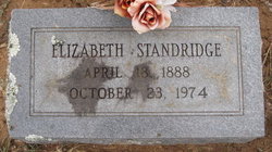 Elizabeth D “Lizzie” <I>Barnett</I> Standridge 