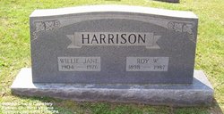 Willia Jane “Willie” <I>Simmons</I> Harrison 