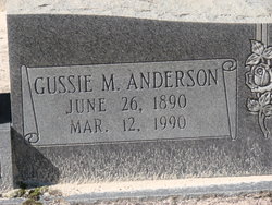 Augusta Mae “Gussie” <I>Anderson</I> Anderson 