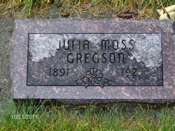 Julia B <I>Moss</I> Gregson 