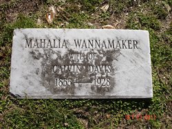 Mahalia Beauregard <I>Wannamaker</I> Davis 