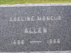 Adeline “Addie” <I>Moncur</I> Allen 