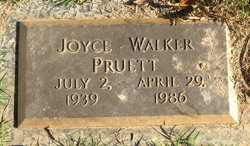 Joyce Ann <I>Walker</I> Pruett 
