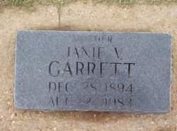 M. Jane “Janie” <I>Vail</I> Garrett 