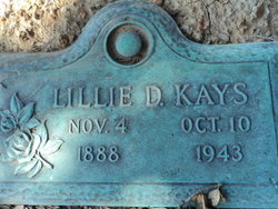 Lillie Della <I>Hayden</I> Kays 
