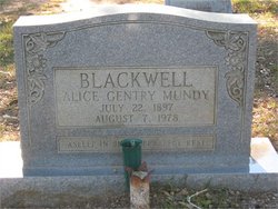 Alice V <I>Gentry</I> Blackwell 