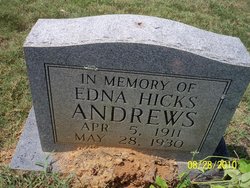 Edna Mae <I>Hicks</I> Andrews 